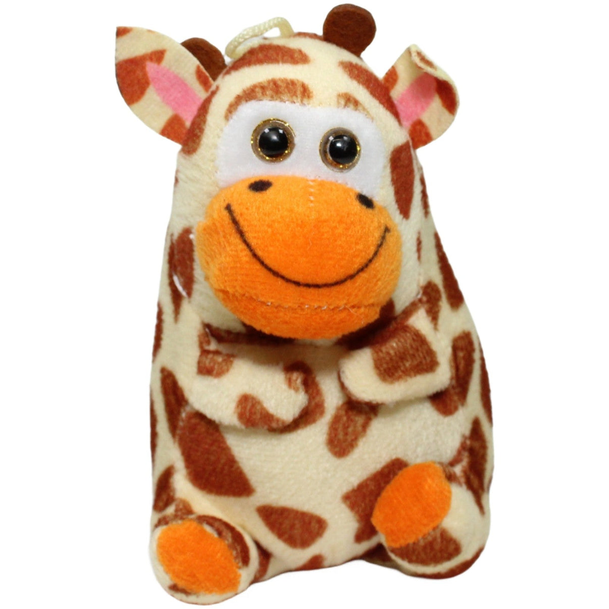 123000025255 Whitehouse Leisure Bananas, kleine pummelige Giraffe mit Glitzeraugen Kuscheltier Kumpel Leo 15cm Beige Braun