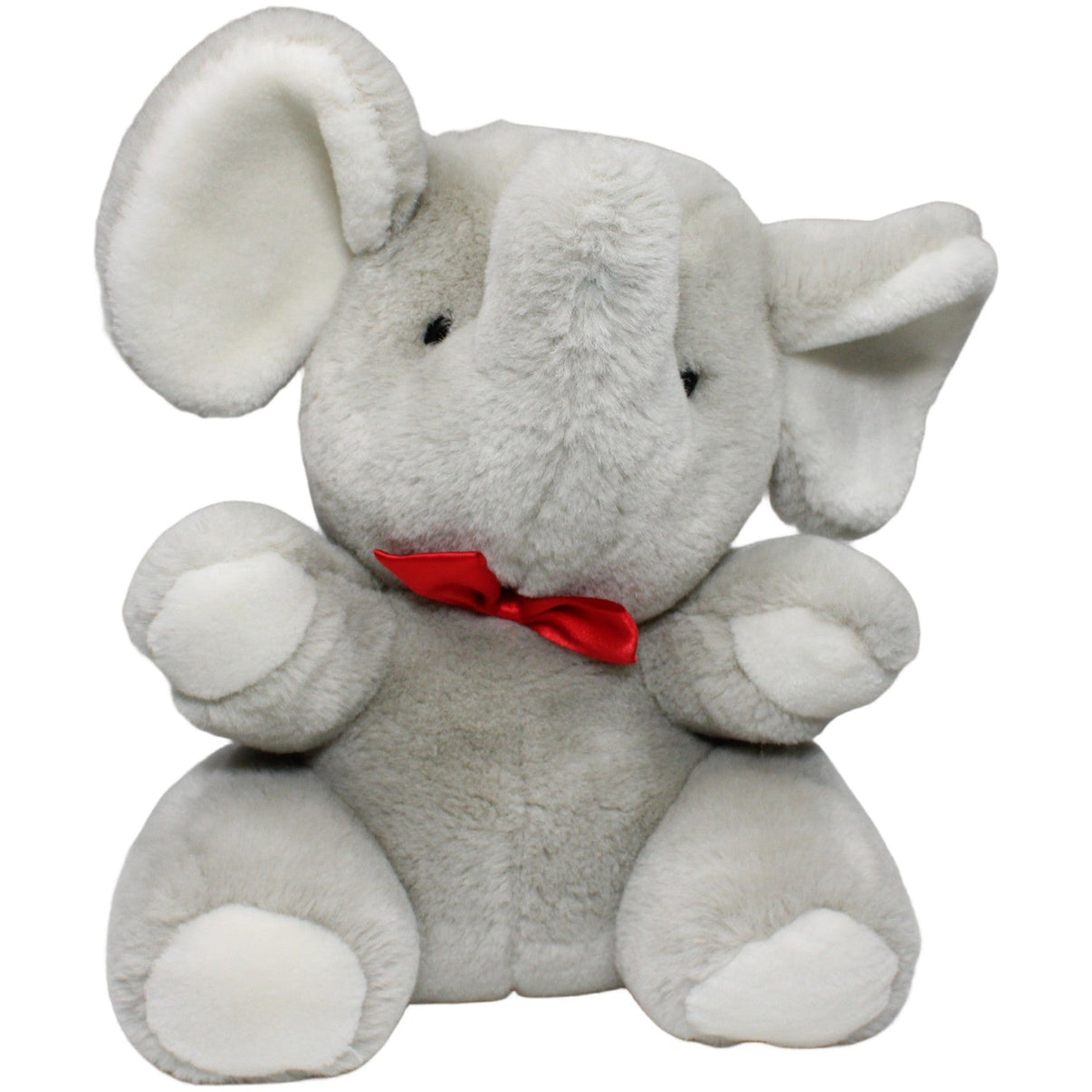 123000025262 Heunec Süßer sitzender Elefant mit roter Schleife Kuscheltier Kumpel Leo 32cm ebay-20-stofftiere Elefant