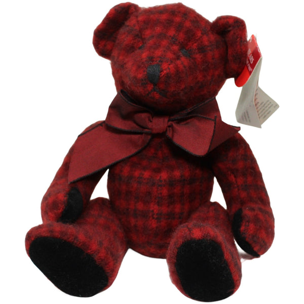 Teddybär Nelly, rot-kariert
