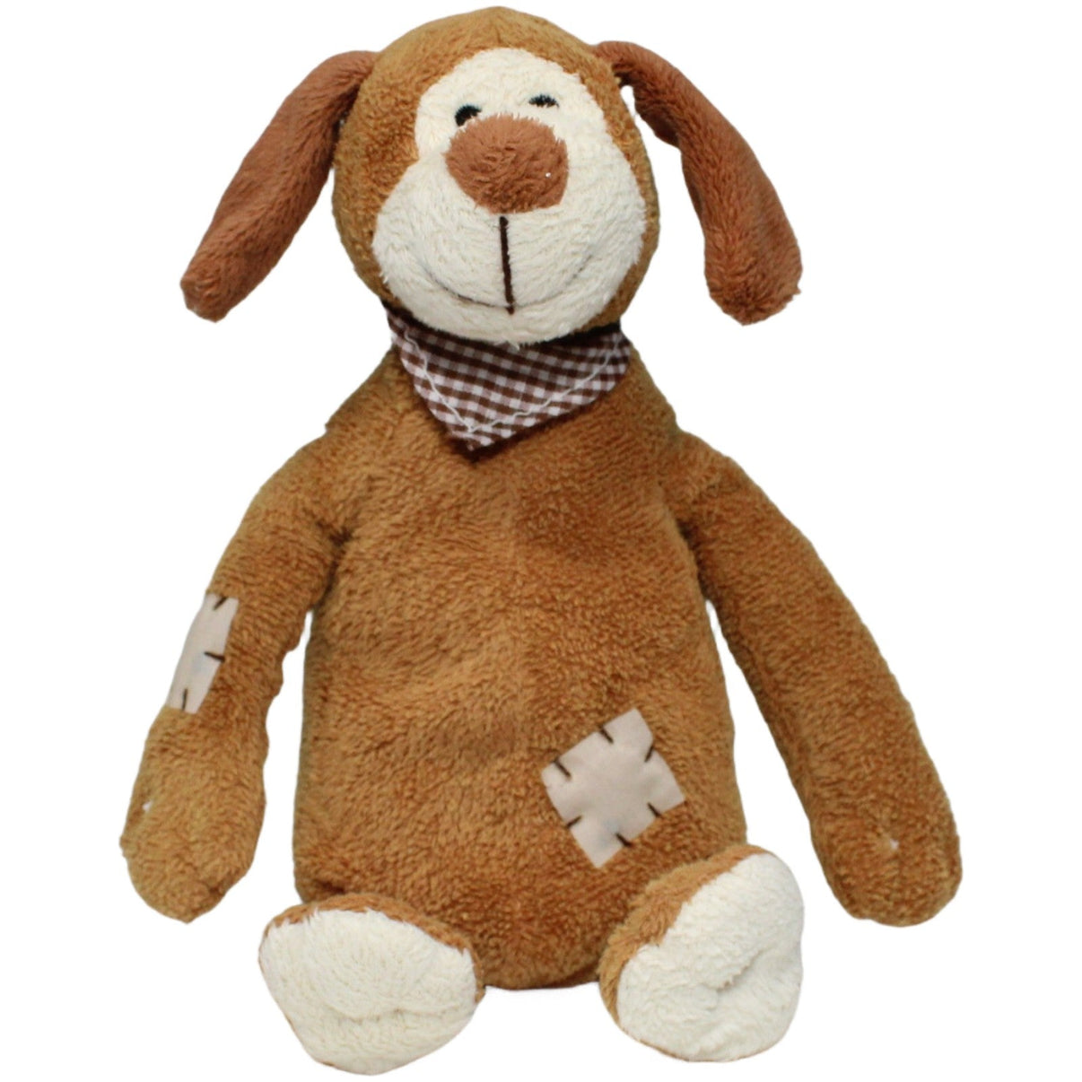 123000025279 Unbekannt Süßer brauner Hund mit Halstuch Kuscheltier Kumpel Leo 20cm Beige Braun