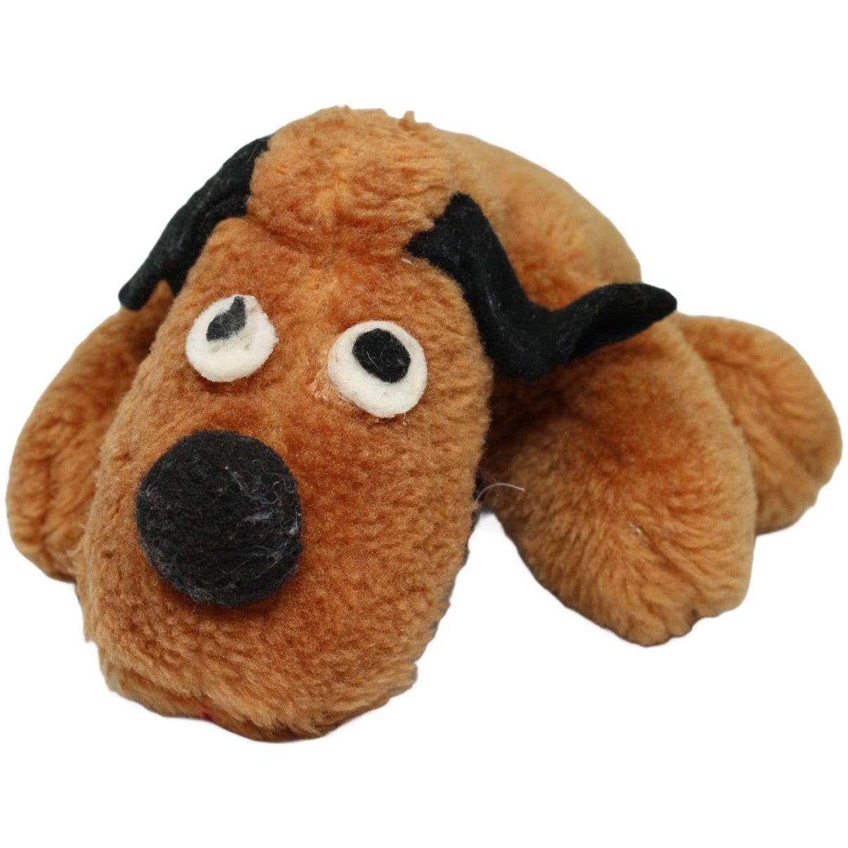 123000025297 Unbekannt Brauner Hund mit schwarzen Ohren, liegend Kuscheltier Kumpel Leo 22cm Braun ebay-stofftiere
