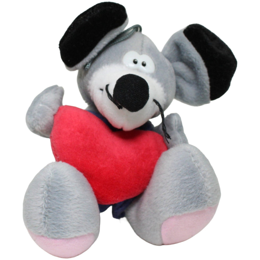 Maus in Latzhose mit Herz