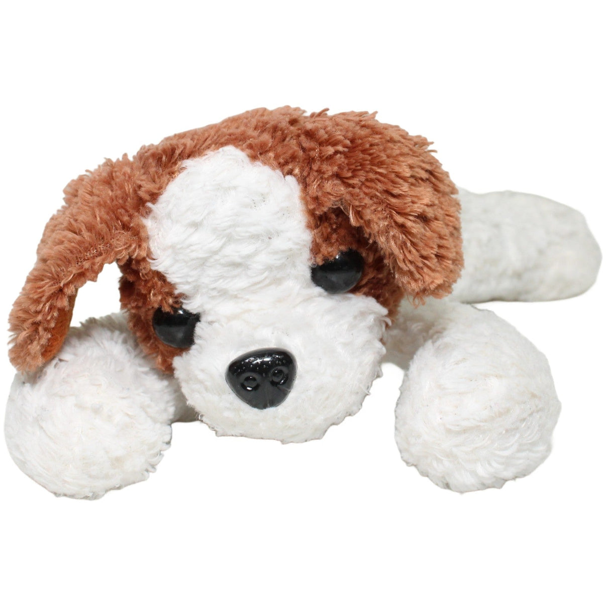 123000025318 Unbekannt Süßer Schlenker Hund, weiß-braun Kuscheltier Kumpel Leo 24cm Braun ebay-stofftiere