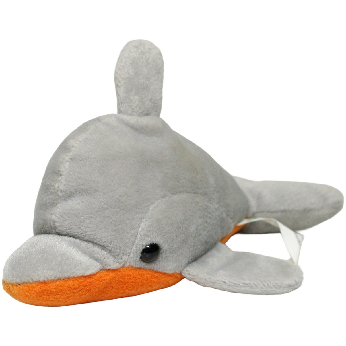 123000025343 SPINNRAD Grauer Delfin mit orangefarbenem Bauch Kuscheltier Kumpel Leo 20cm Delfin ebay-stofftiere