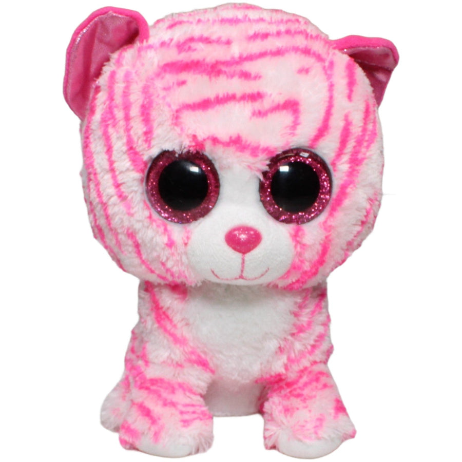 Tiger Asia mit Glitzeraugen, rosa-weiß