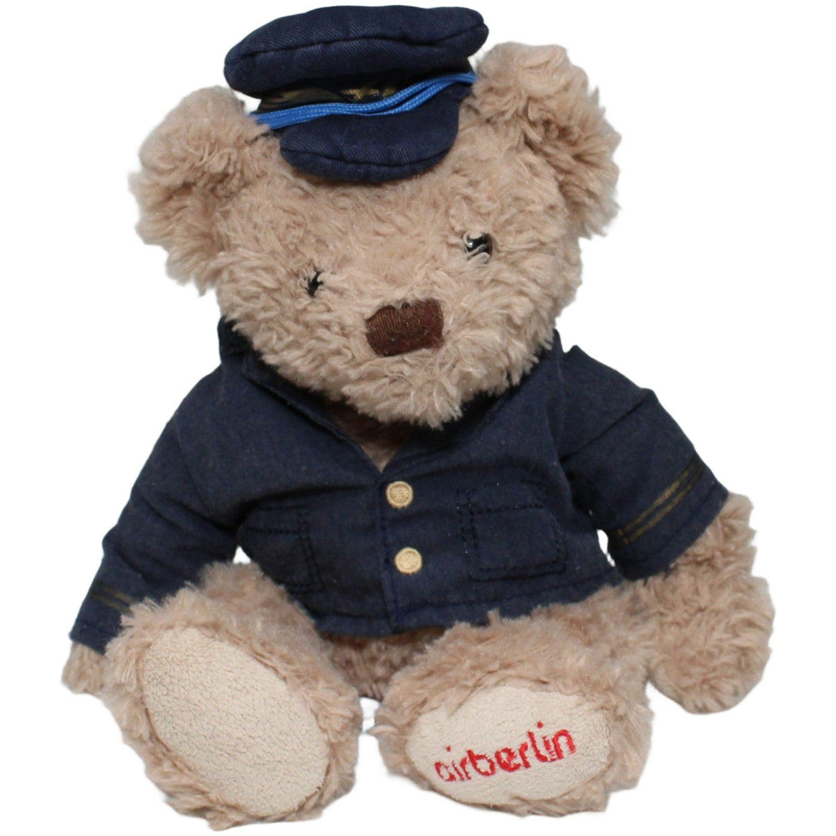 123000025482 Schäfer Air Berlin, Piloten-Teddy Kuscheltier Kumpel Leo 25cm Beige Blau