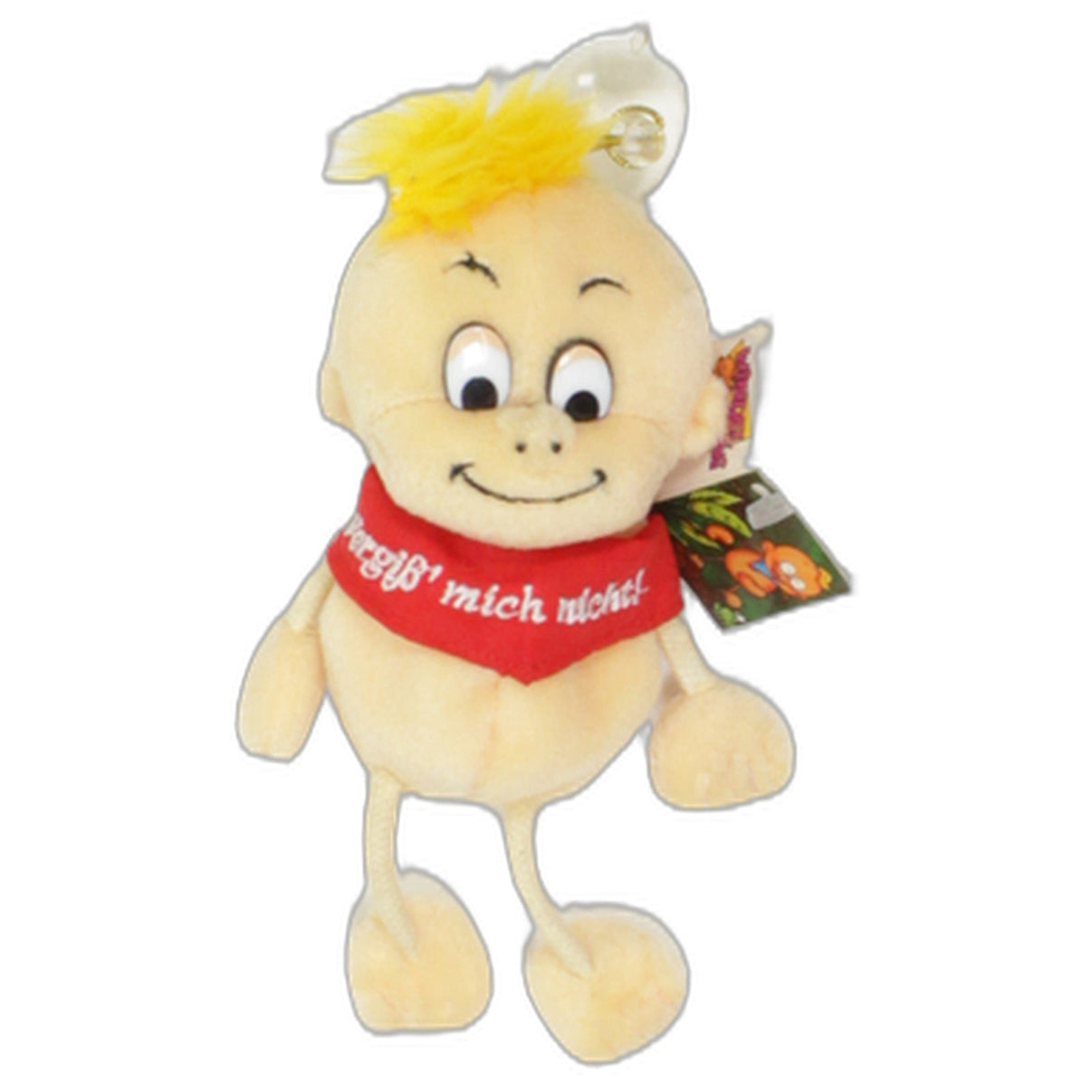 123000025542 Optipresent Windel Winnie mit Saugnapf & Halstuch "Vergiß mich nicht!" Plüschfigur Kumpel Leo 15cm Beige ebay-stofftiere
