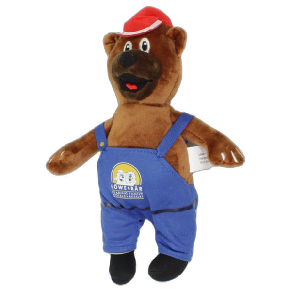 Bär mit blauer Latzhose