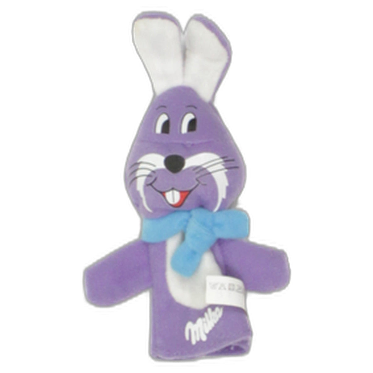 123000025627 Kraft Foods Lila Milka Hase mit blauem Schal Fingerpuppe Kumpel Leo 10cm ebay-stofftiere Fingerpuppe