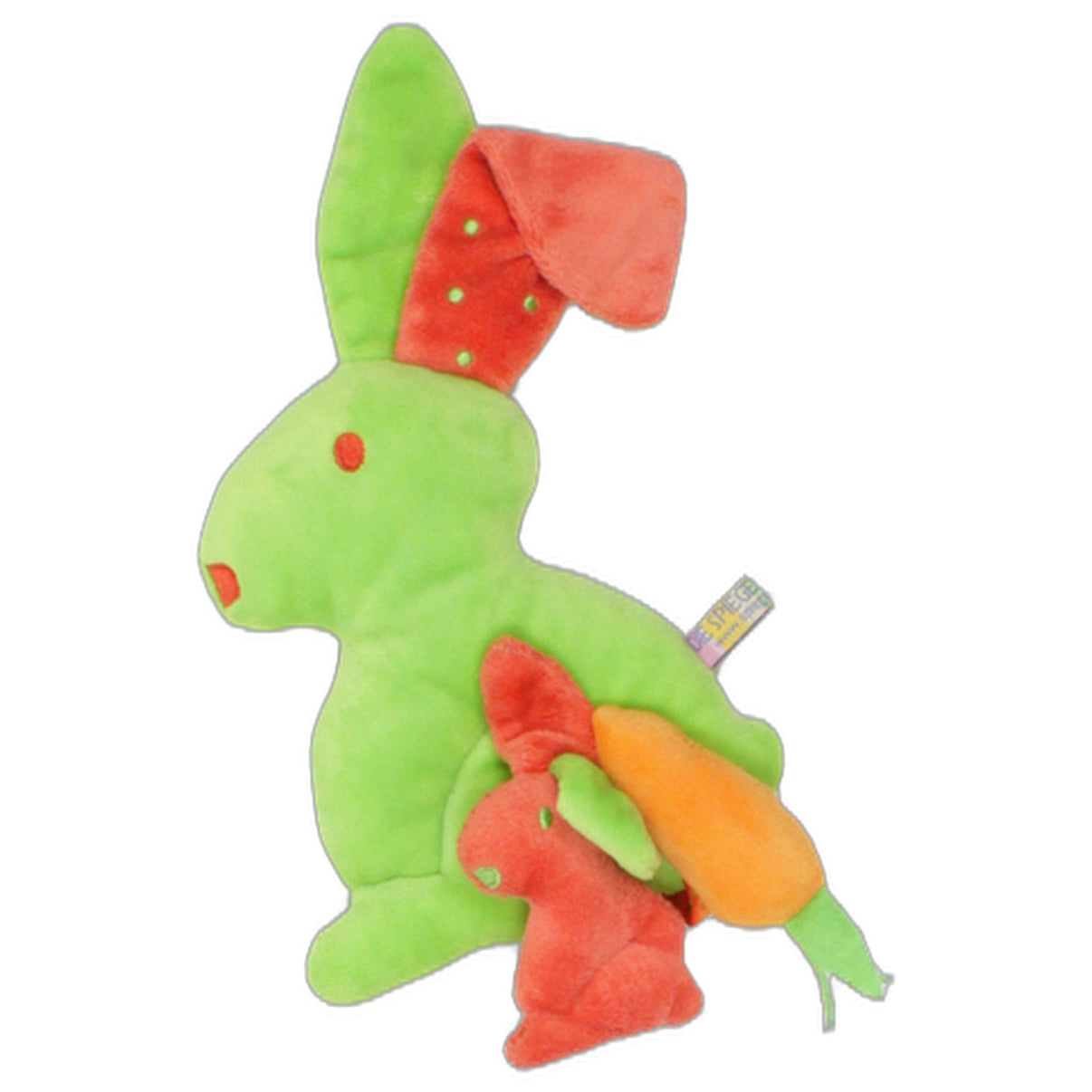 123000025628 Die Spiegelburg Grüner Hase mit rotem Baby Hase und Möhre Greifling Kumpel Leo 20cm Baby & Kleinkind ebay-baby-sonstiges