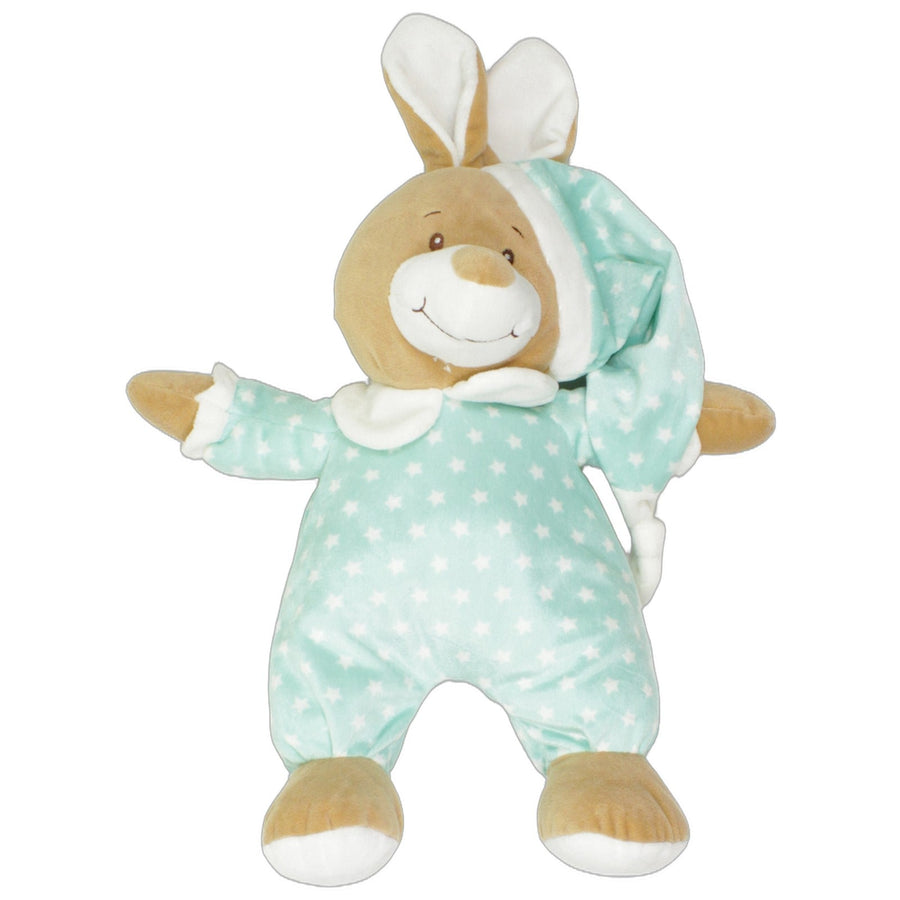 Großer Hase mit Pyjama und Schlafmütze