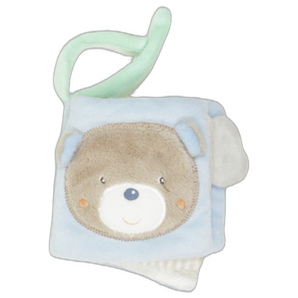 123000025706 PUSBLU Bär, Mond, Maus in hellblau Stoffbuch Kumpel Leo 10cm Beige Blau