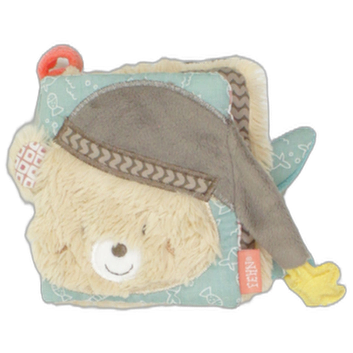 123000025730 Fehn Baby Bär mit Stern-Mütze Stoffbuch Kumpel Leo 11cm Baby & Kleinkind Beige