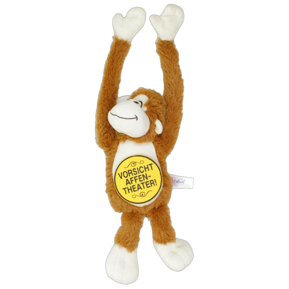 123000025755 Sunkid Affe "Vorsicht Affentheater!" Türhänger Kumpel Leo 35cm Affe Braun