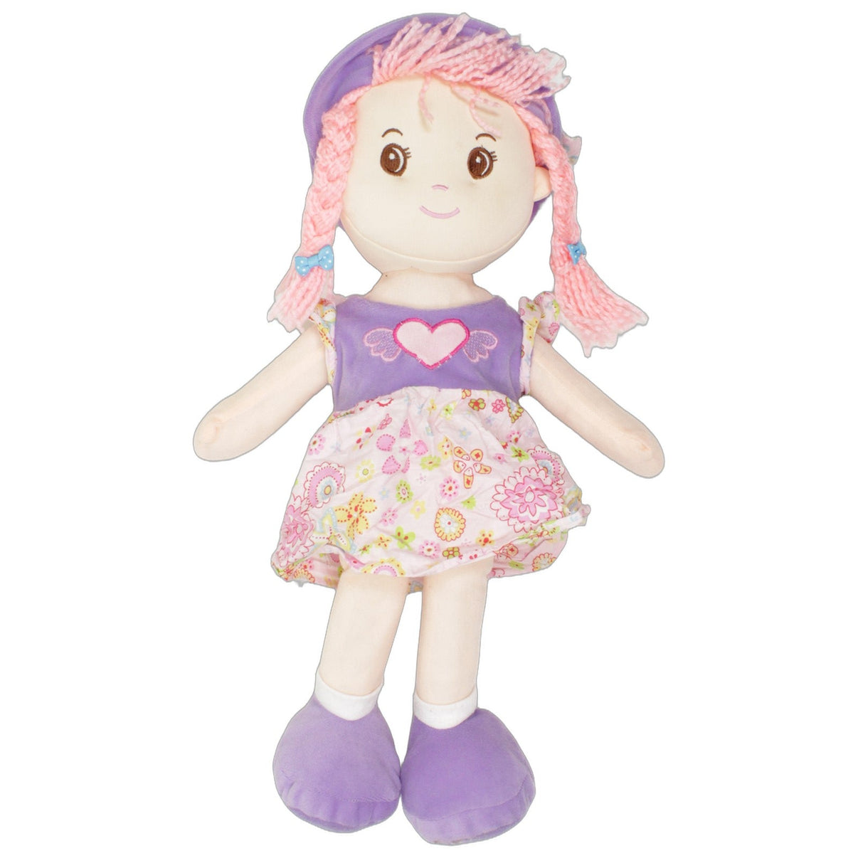 123000025775 Ernstings family XL Puppe mit rosafarbenem Haar & lila Kleid Plüschfigur Kumpel Leo 50cm Beige ebay-20-stofftiere