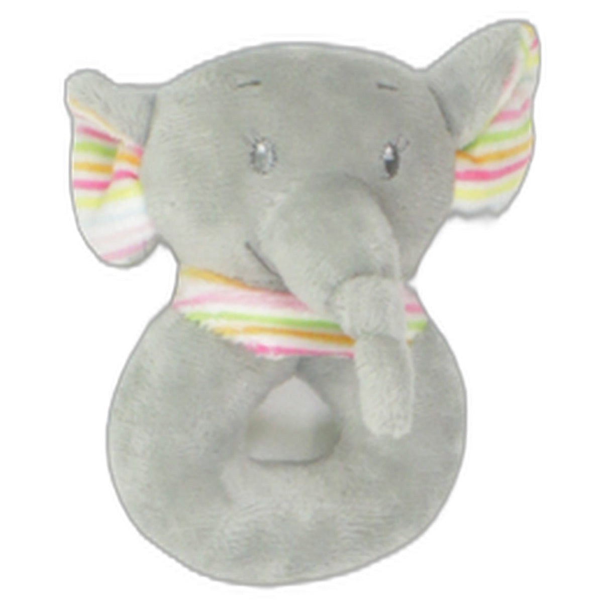 123000025788 Unbekannt Grauer Elefant mit bunten Streifen Greifling mit Rassel Kumpel Leo 11cm Baby & Kleinkind ebay-baby-sonstiges