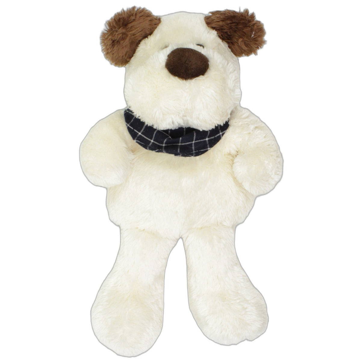 123000025869 Bastitoy Süßer Hund mit dunkelblauem Halstuch Handpuppe Kumpel Leo 35cm Beige Blau