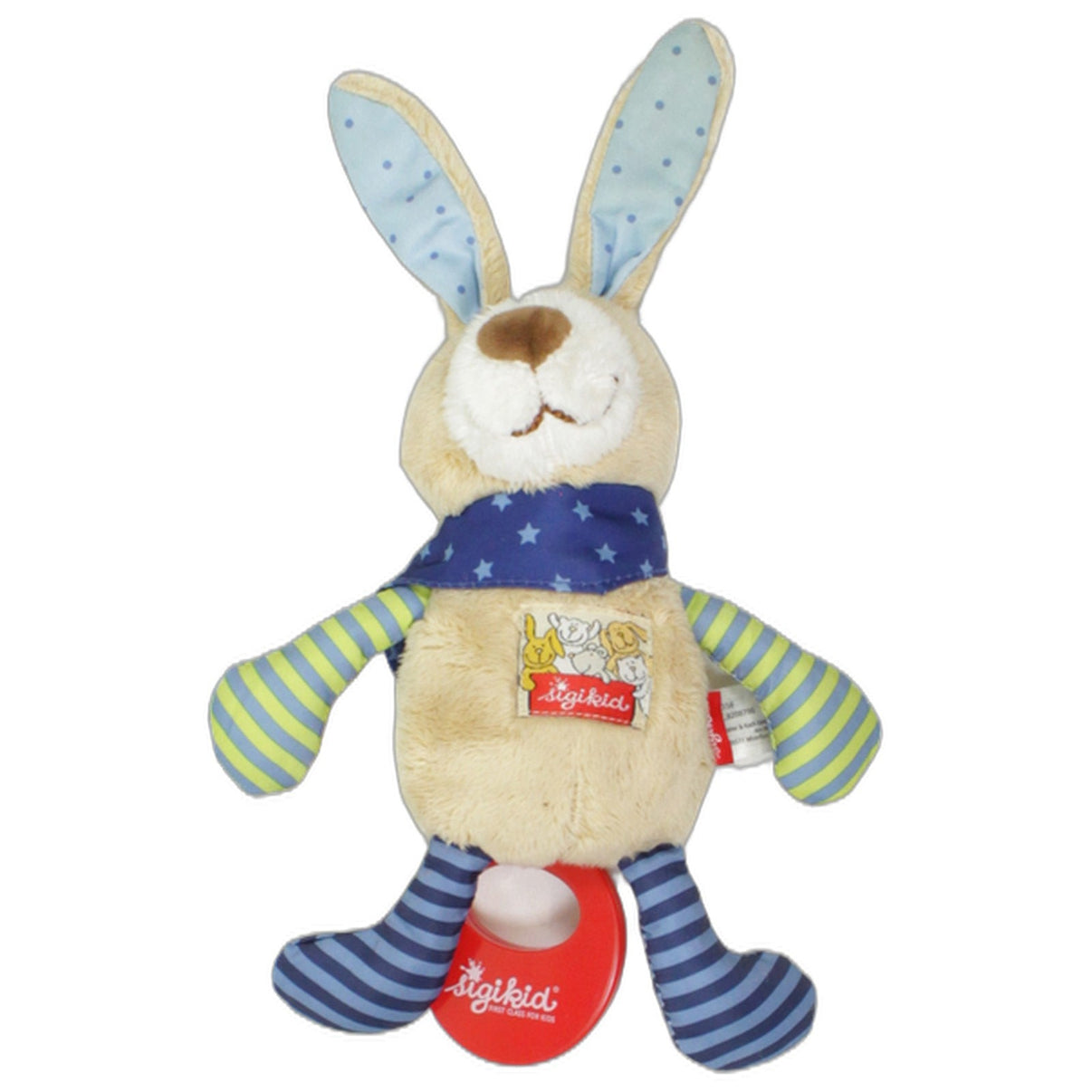 123000025873 Sigikid Beiger Hase mit verschiedenen Mustern Spieluhr Kumpel Leo 20cm Baby & Kleinkind Beige