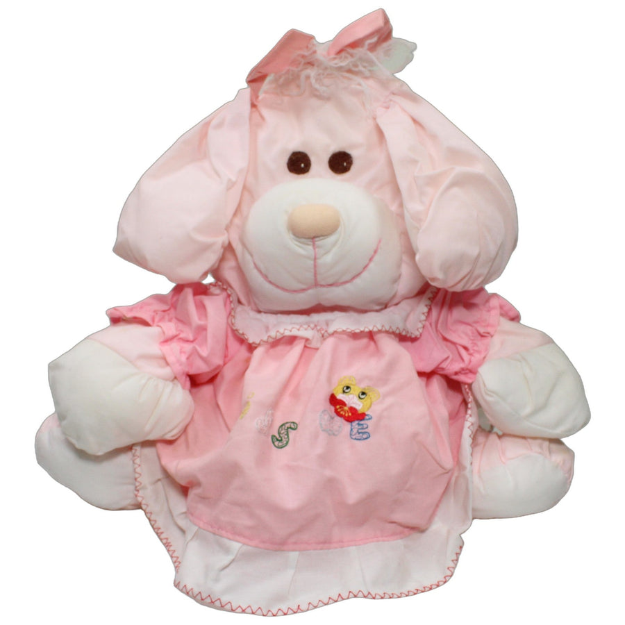 Großer rosa Hund mit Kleid "Kiss Me"