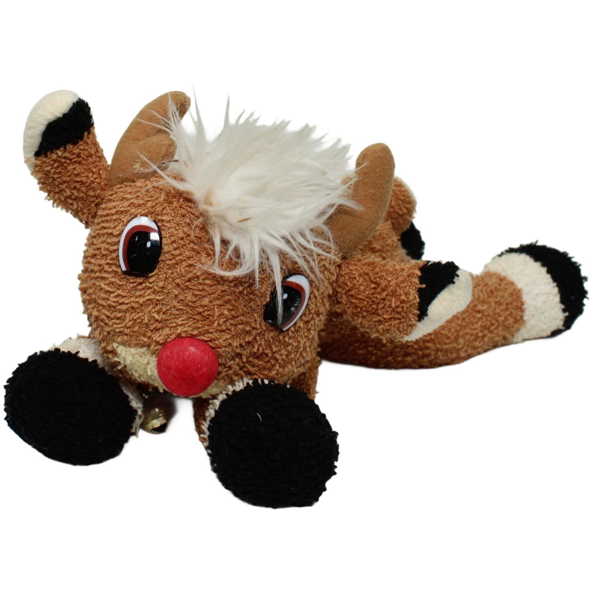 123000025906 Tip Top Toys Frottee-Rudolph mit der roten Nase, liegend Kuscheltier Kumpel Leo 1999 25cm _Vintage_