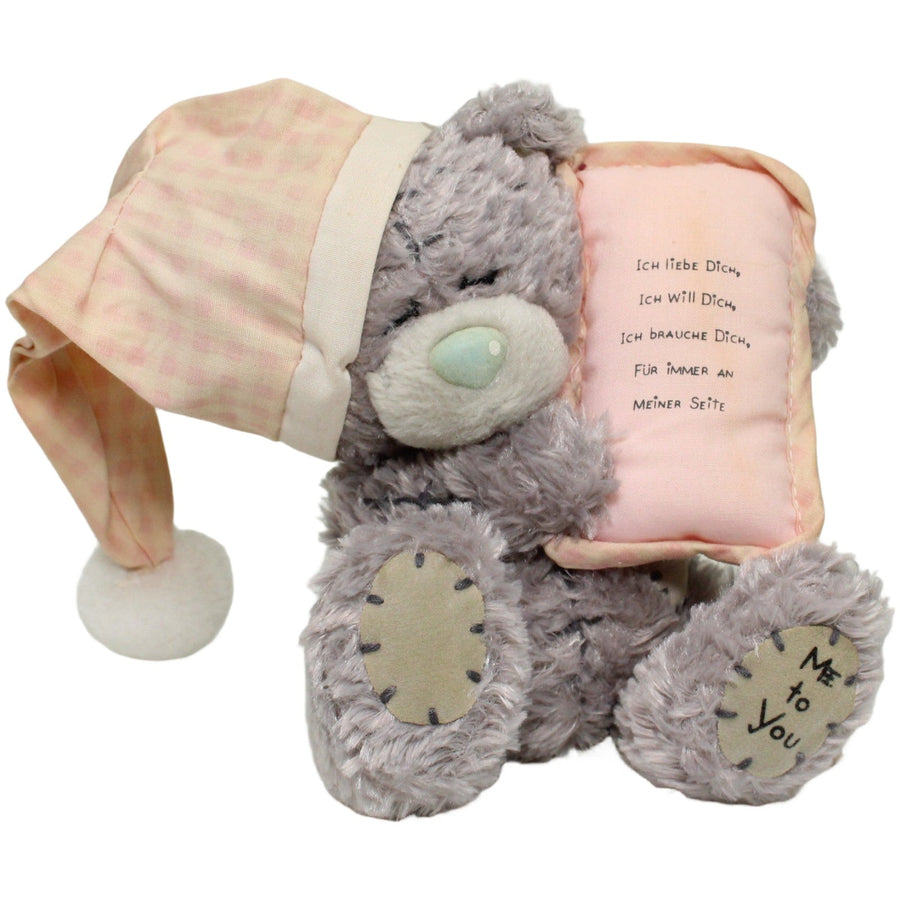 ME to You, Teddy mit Schlafmütze & Kissen mit Spruch