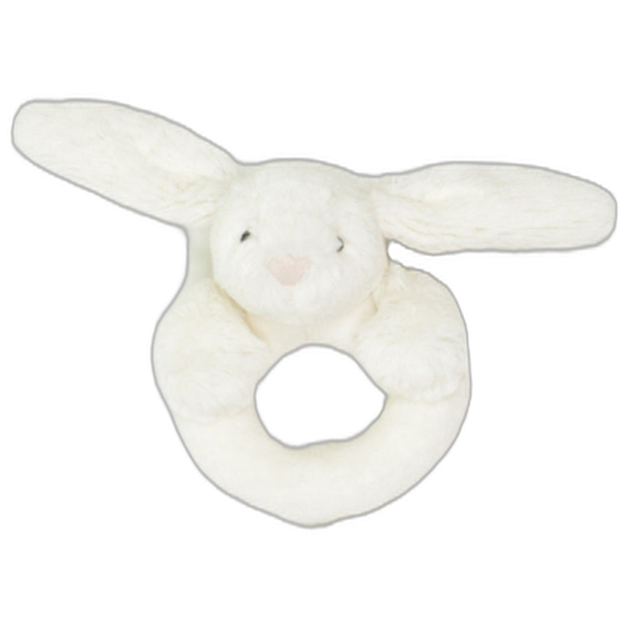 Weißer weicher Hase mit langen Ohren