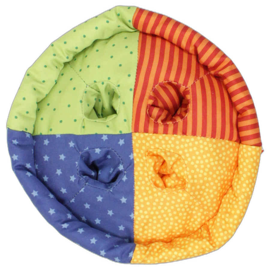 Buntes Kissen mit 4 Löchern