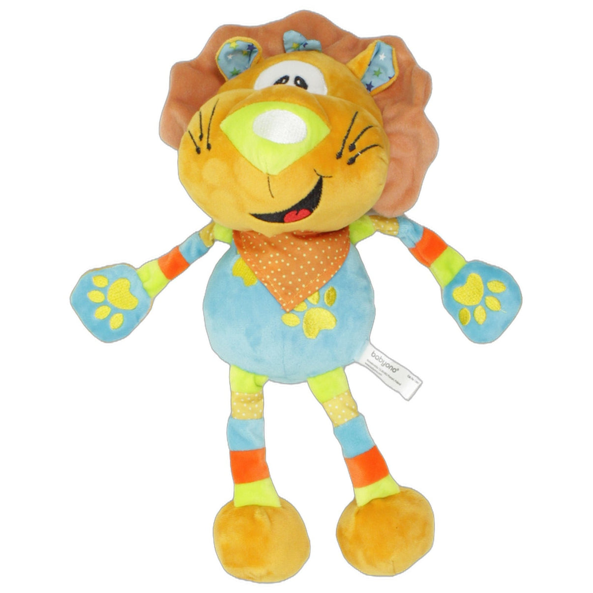 123000026010 Babyono XL bunter Rassel-Löwe Activity-Kuscheltier Kumpel Leo 40cm Activity-Kuscheltier Baby & Kleinkind