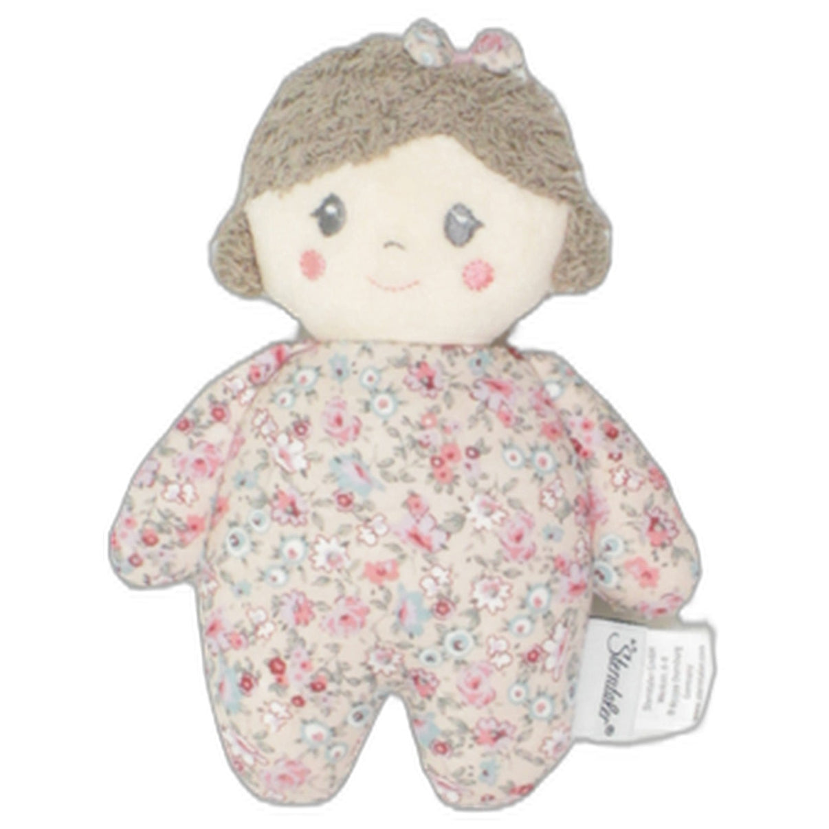 123000026036 Sterntaler Süßes Püppchen mit Blumen-Muster Spielfigur mit Rassel Kumpel Leo 16cm Baby & Kleinkind Beige