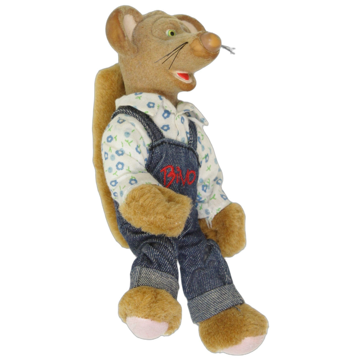 123000026075 Unbekannt Maus Bino aus Bim Bam Bino Kuscheltier Kumpel Leo 16cm _Vintage_ Blau