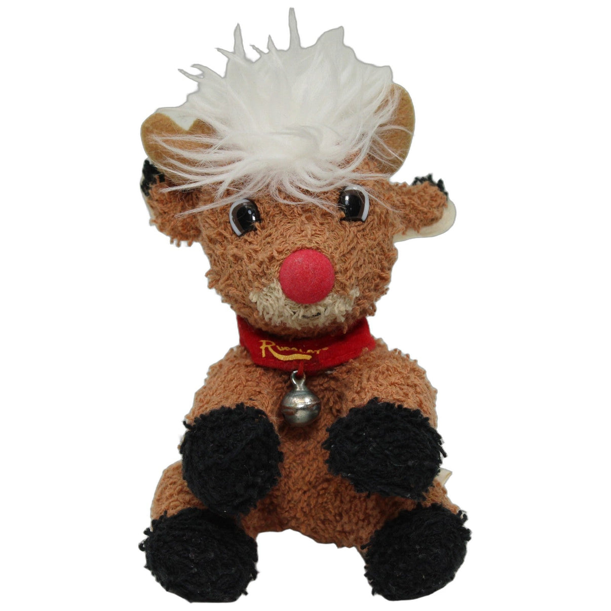 123000026154 Tip Top Toys Kleiner Frottee-Rudolph mit der roten Nase Kuscheltier Kumpel Leo 15cm 1999 _Vintage_