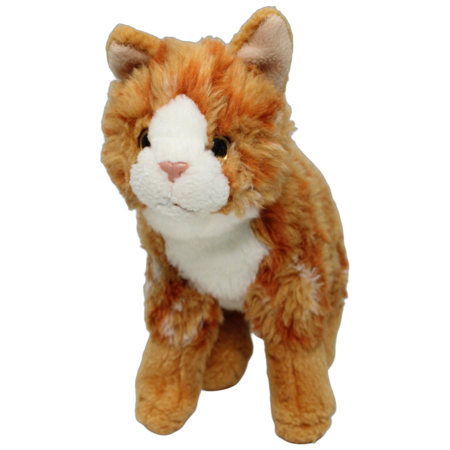 Gestreifte rotweiße Katze, stehend
