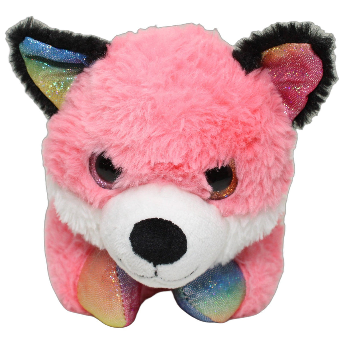 123000026179 Müller Pinker Fuchs mit bunten Glitzer-Ohren Kuscheltier Kumpel Leo 27cm ebay-stofftiere Fuchs