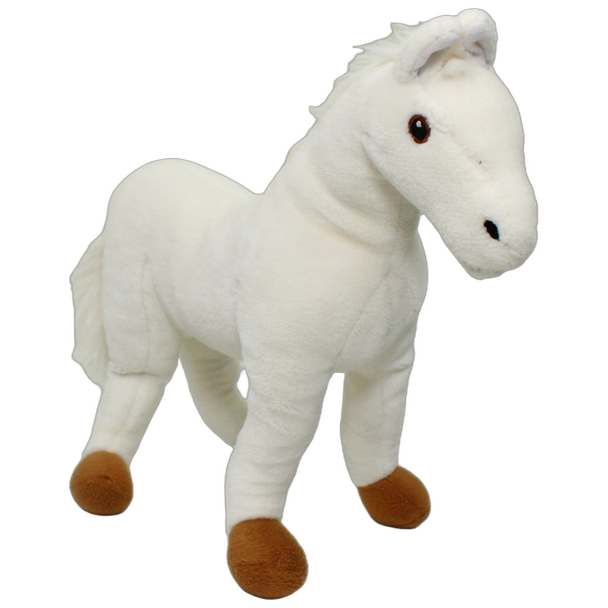 123000026191 Unbekannt Großes weißes Pferd mit braunen Hufen, stehend Kuscheltier Kumpel Leo 35cm ebay-20-stofftiere Gebraucht