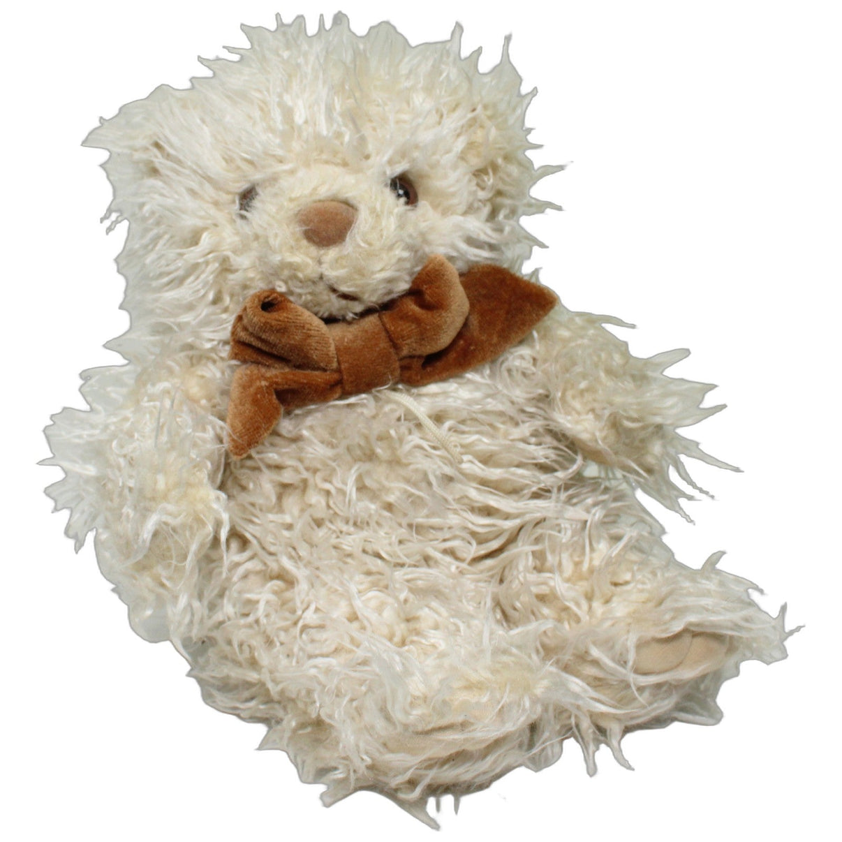 123000026220 Schildkröt Cremefarbener Teddy mit Schleife Kuscheltier Kumpel Leo 1989 30cm _Vintage_