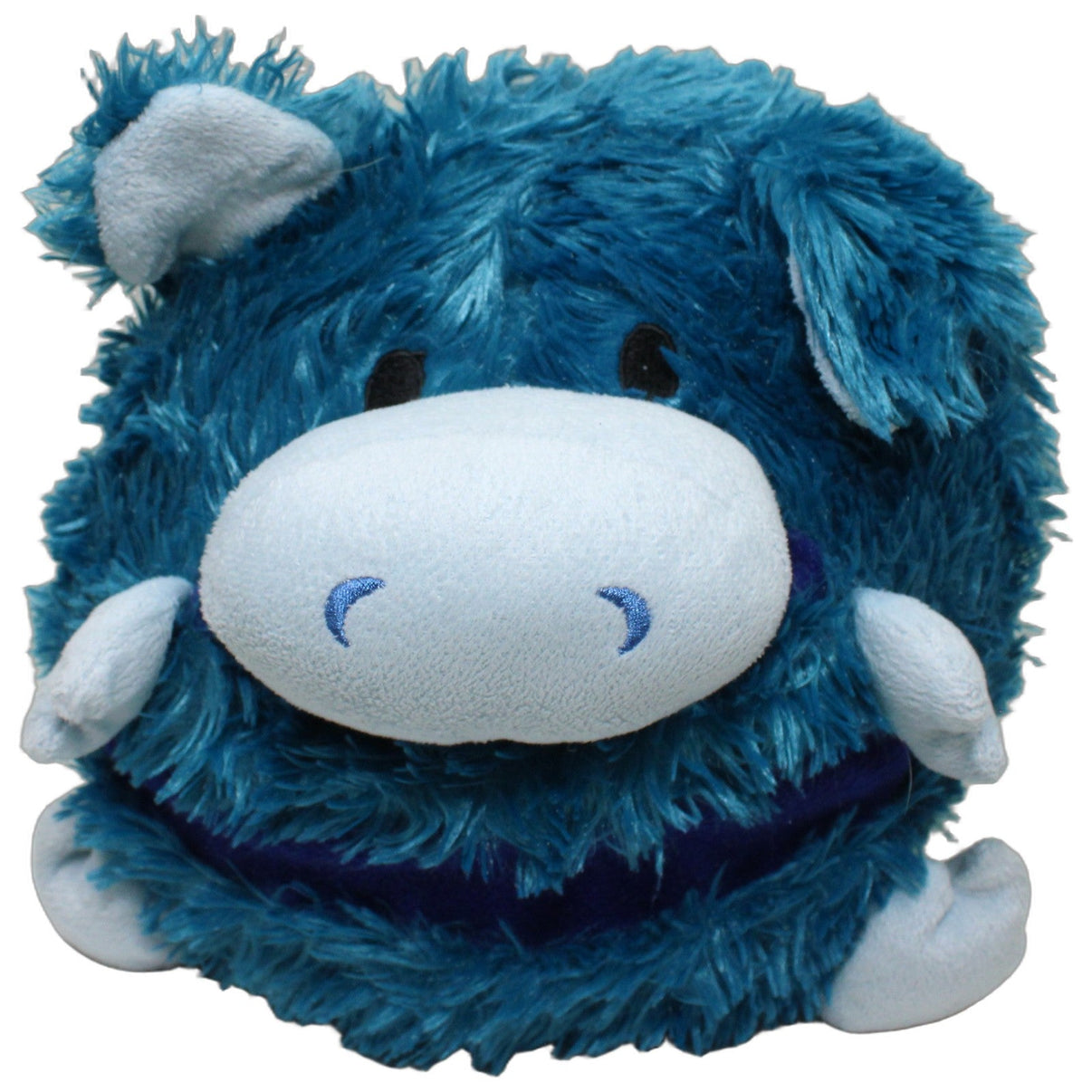 123000026263 KiK Rundes blaues Zottel-Schwein Kuscheltier Kumpel Leo 32cm Blau ebay-20-stofftiere