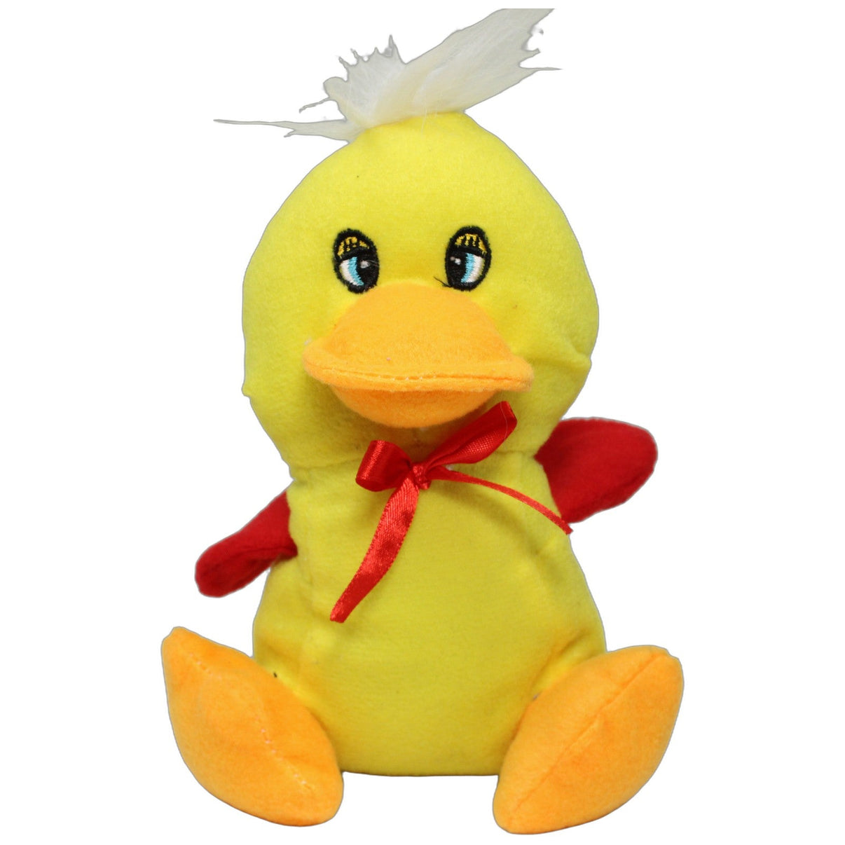 123000026274 Unbekannt Gelbe Ente mit roter Schleife Kuscheltier Kumpel Leo 19cm ebay-stofftiere Ente