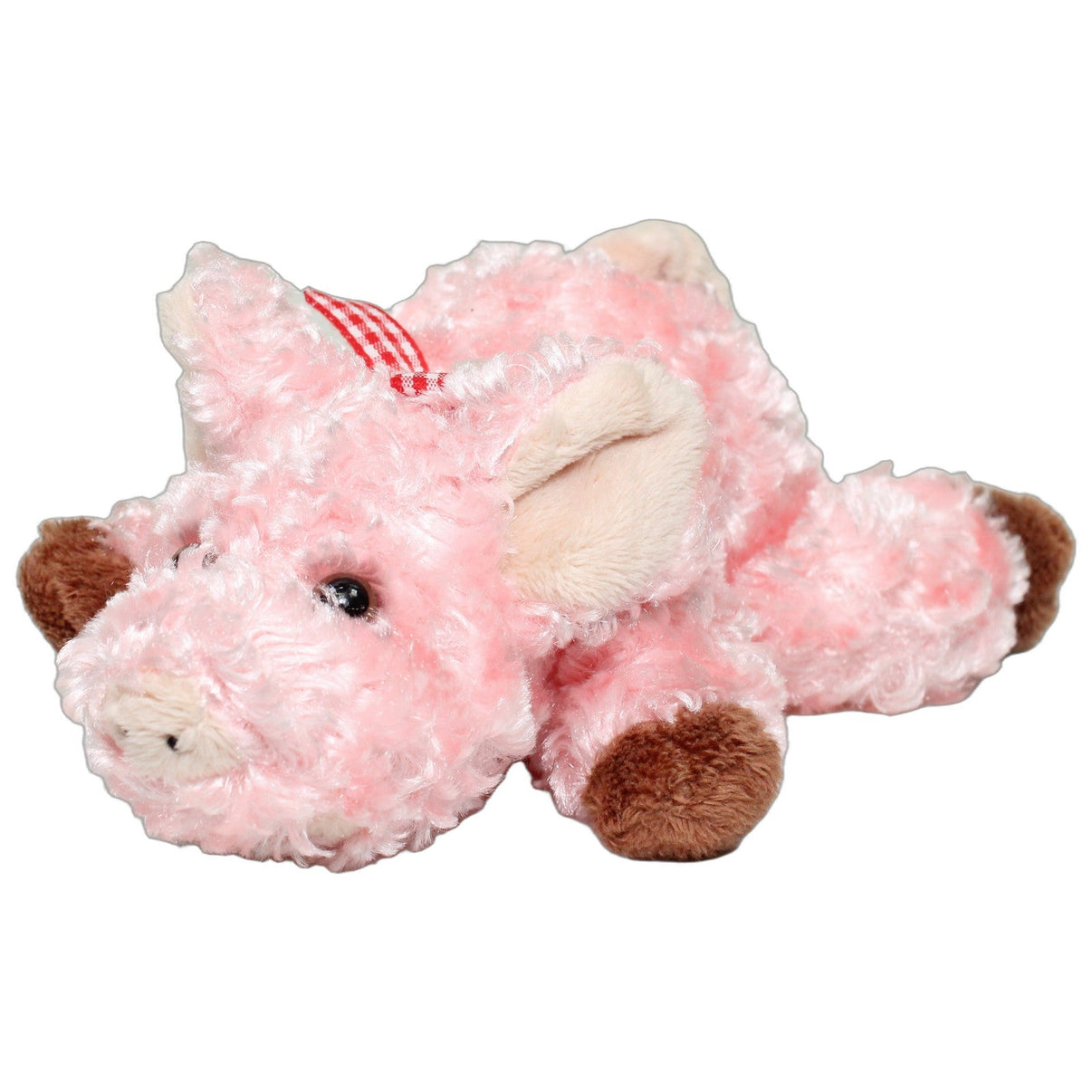 123000026308 SIG Rosa Schwein mit Schleife, liegend Kuscheltier Kumpel Leo 17cm Braun ebay-stofftiere