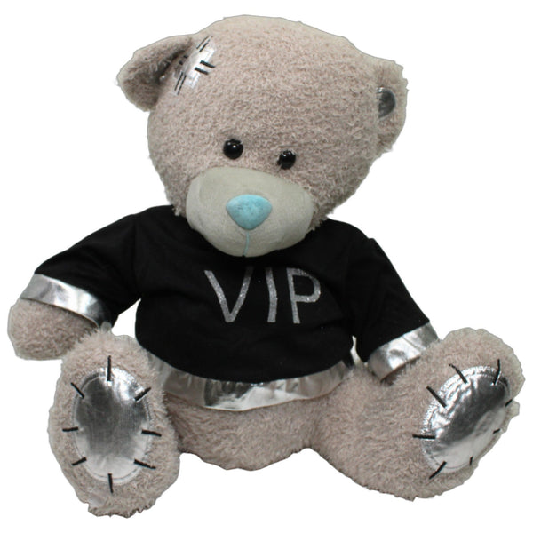 Grauer XL Teddybär mit Shirt "VIP"