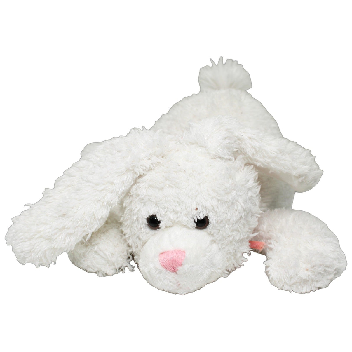 123000026349 Unbekannt Weißer Hase mit rosa Nase, liegend Kuscheltier Kumpel Leo 30cm ebay-stofftiere Gebraucht