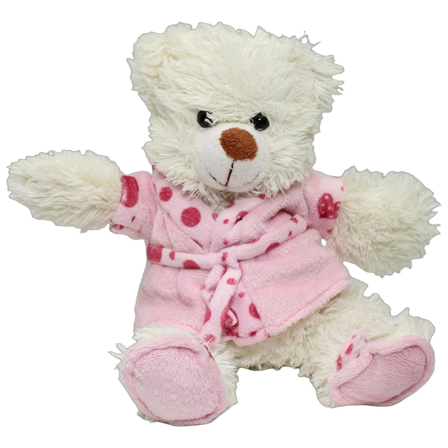 Teddy in rosa Bademantel & Schlappen