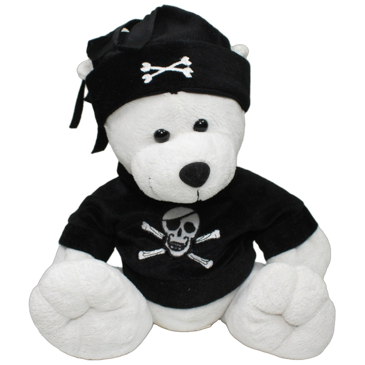 123000026381 Braun Plüschwaren Weißer Teddy im Piraten-Look, sitzend Kuscheltier Kumpel Leo 28cm _Wieder Da_ ebay-stofftiere