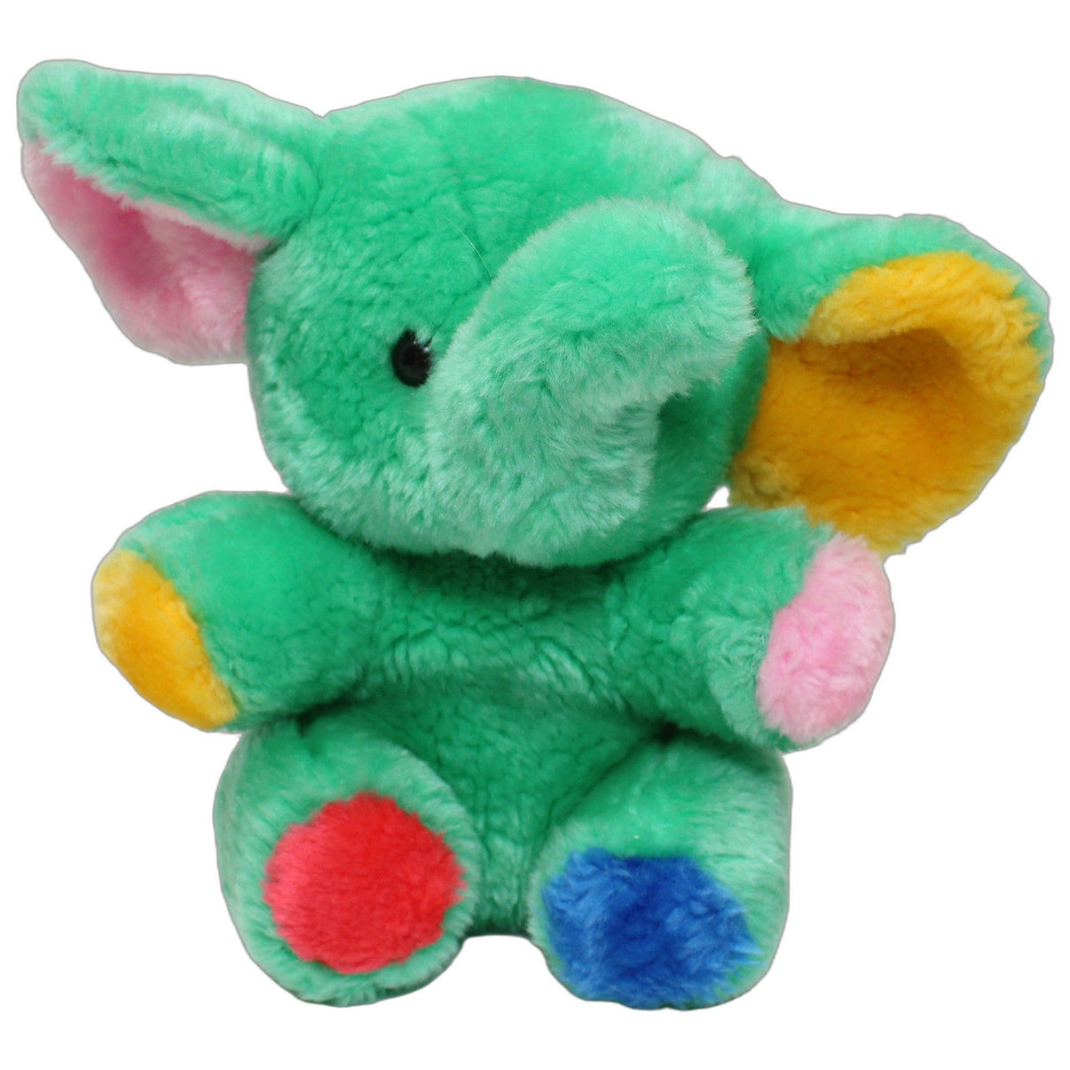 123000026394 Unbekannt Grüner Elefant mit bunten Ohren & Füßen Kuscheltier Kumpel Leo 20cm ebay-stofftiere Elefant