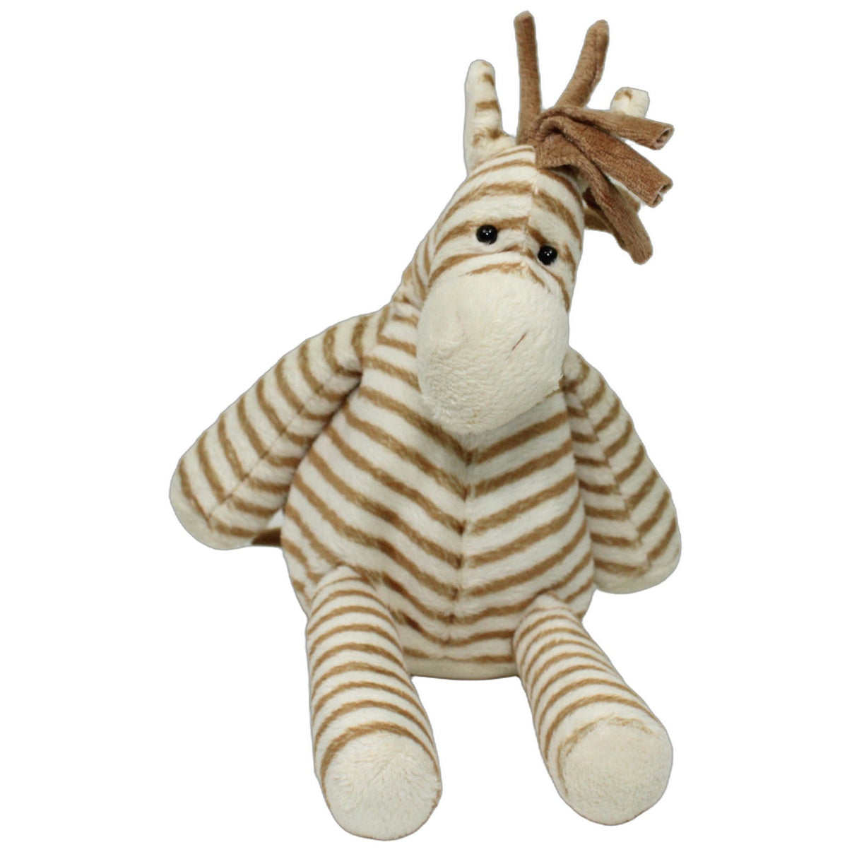 123000026396 WIDE Beige gestreiftes Zebra, sitzend Kuscheltier Kumpel Leo 22cm Beige Braun