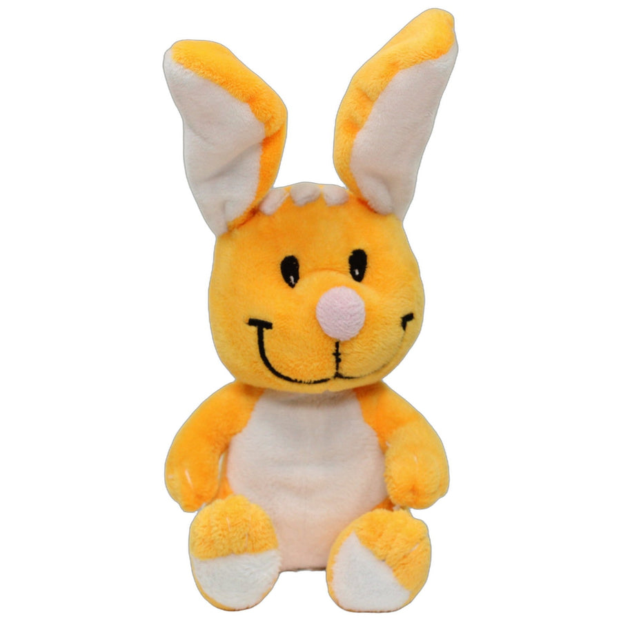 Gelber Hase mit weißem Bauch, sitzend