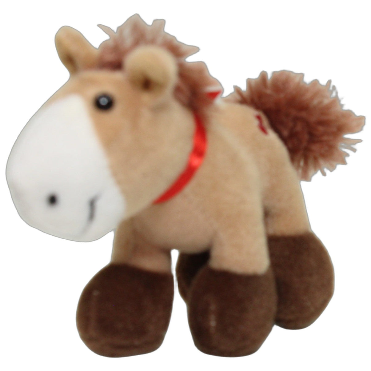 123000026543 Unbekannt Kleines Pferd mit Herz "I love you" Kuscheltier Kumpel Leo 10cm Beige Braun