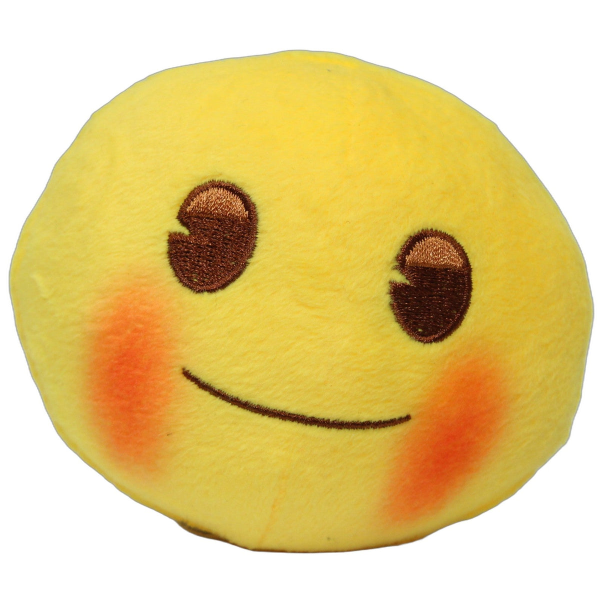 123000026553 Burger King King Jr. Meal, Emoji mit roten Bäckchen Plüschfigur Kumpel Leo 10cm 8cm Braun
