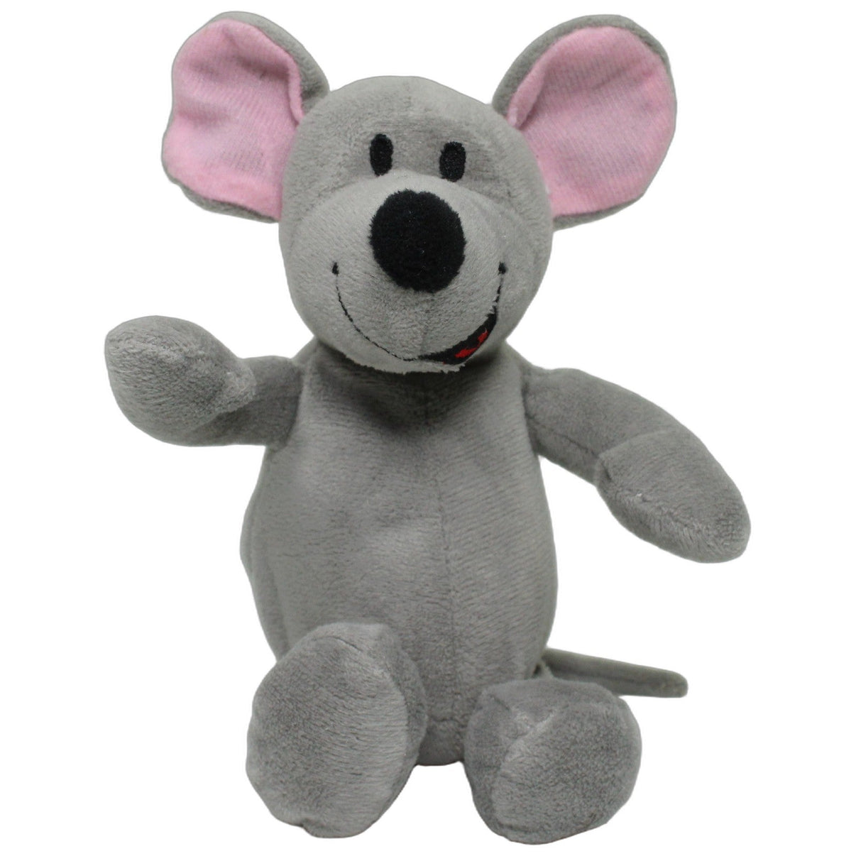 123000026637 Inspirion Graue Maus mit rosa Ohren, sitzend Kuscheltier Kumpel Leo 20cm ebay-stofftiere Gebraucht