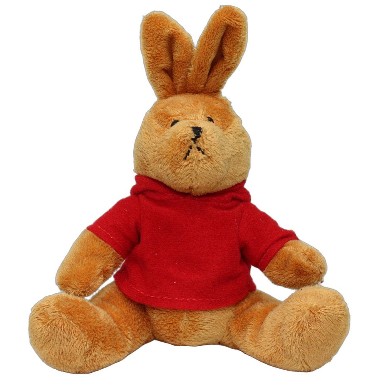 123000026656 Heunec Hase mit rotem Hoodie, sitzend Kuscheltier Kumpel Leo 15cm Beige ebay-stofftiere
