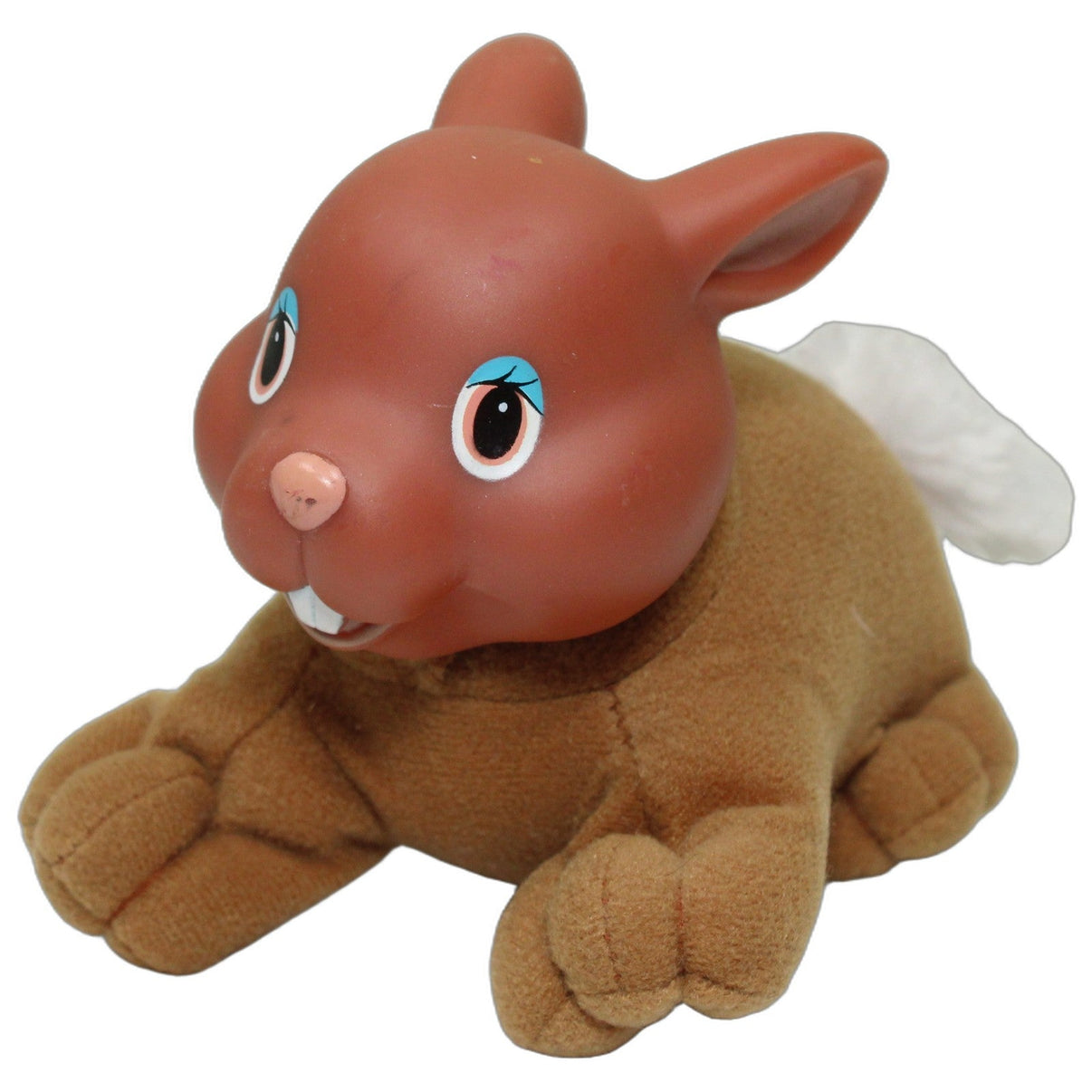 123000026685 Unbekannt Süßer Hase mit drehbarem Kunststoffkopf Kuscheltier Kumpel Leo 15cm Braun ebay-20-stofftiere